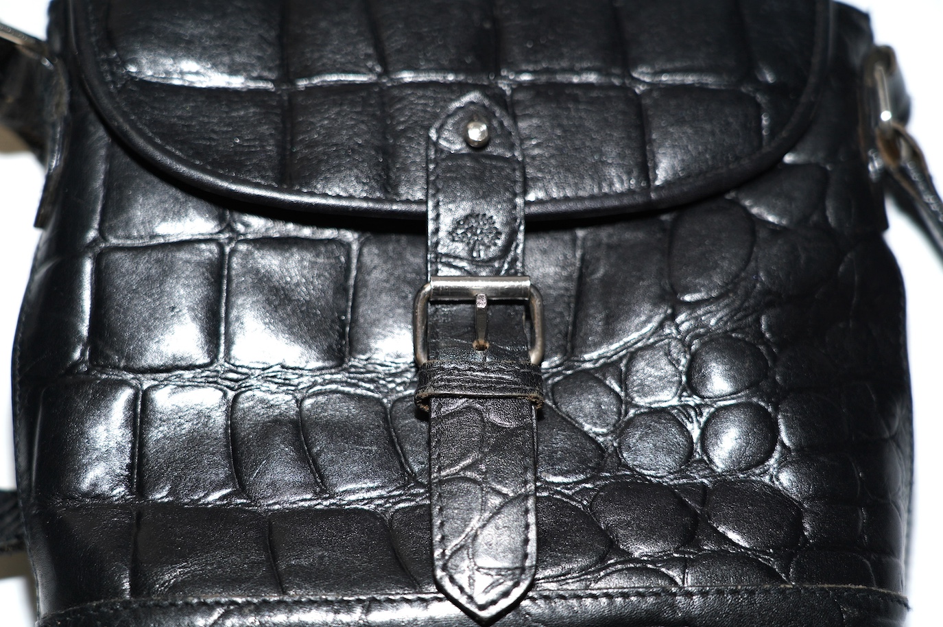 A Mulberry black crossover handbag